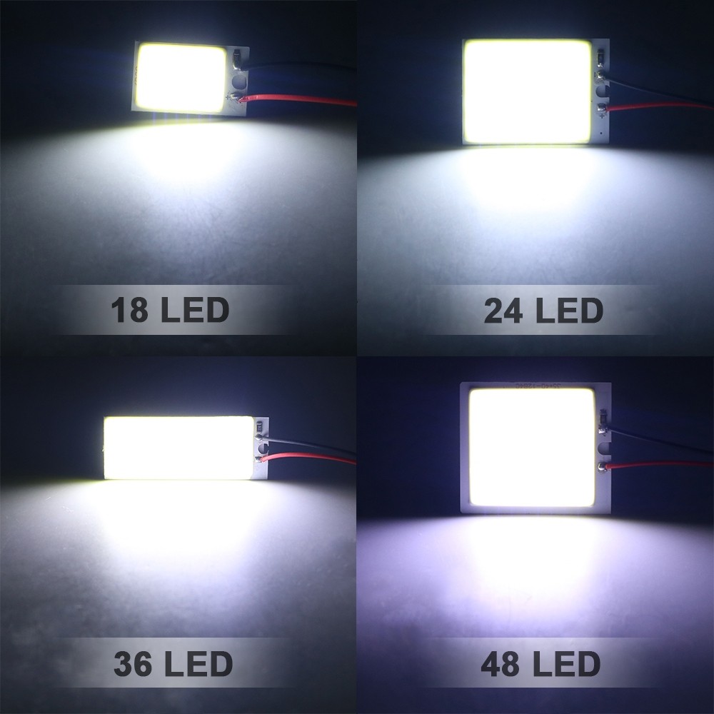 2 Chiếc Đèn LED Nội Thất Ô Tô Bảng Điều Khiển Đèn 12V 18 / 24 / 36 / 48 SMD T10 COB Bóng Đèn Ô Tô Mái Vòm Đèn Đọc Sách Phụ Kiện Nội Thất Ô Tô