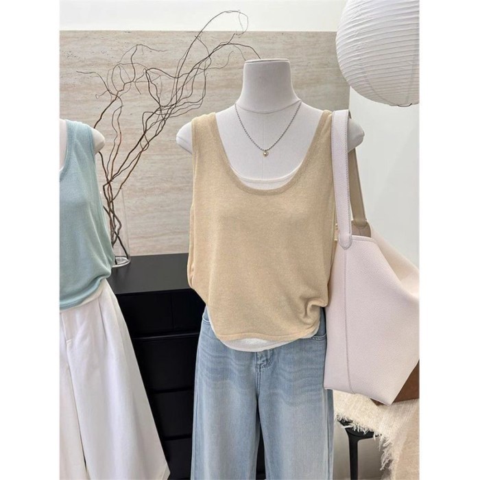 Lan Modal Camisole Lớn Phong Cách Mới Cho Xuân Hè, Mặc Ngoài Hoặc Trong