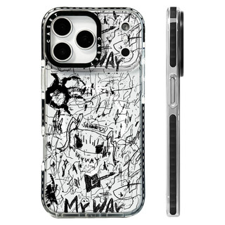 Đen Bập bênh Cô Gái Tranh Graffiti Ốp Lưng Sạc Từ Tính Không Dây Tương Thích Cho IPhone 12 13 14151617ProMax Cover 17 AIR Silicone Mềm Trong Suốt Ốp Lưng Chống Sốc