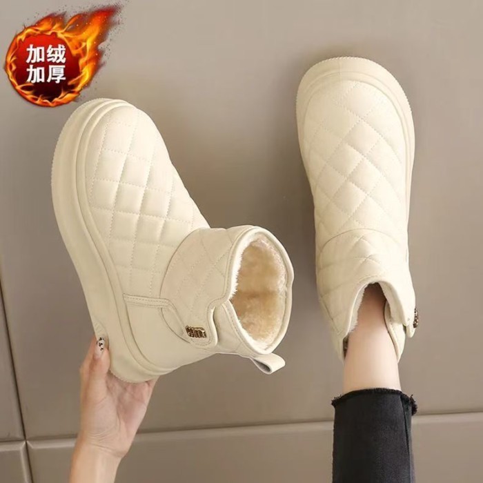 Giày bốt đi tuyết tất cả trong một lông thú mùa đông, thời trang và đa năng, siêu mềm, chống trượt,