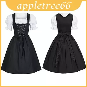 Dirndl cổ điển Bavaria có tay phồng và thiết kế thanh lịch cho trang phục lễ hội dành cho nữ
