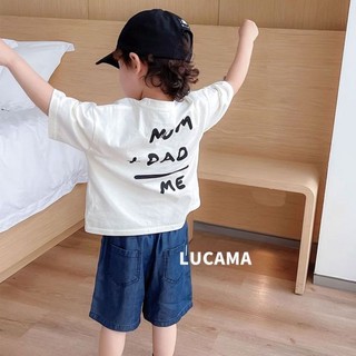 Áo thun ngắn tay bé trai nguyên chất cotton mùa hè mỏng thương hiệu thoáng mát đẹp trai dáng rộng m