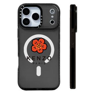 KENZO PARIS Red Florals Ốp Lưng Sạc Từ Tính Không Dây Tương Thích Cho IPhone 12 13 14 15 16 17 ProMax Cover 17 AIR Silicone Mềm Trong Suốt Ốp Lưng Chống Sốc