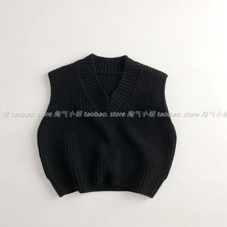 nam nữ, quần áo trẻ em cỡ vừa và nhỏ, áo vest cổ chữ v, áo vest xuân thu đông, áo len dáng rộng