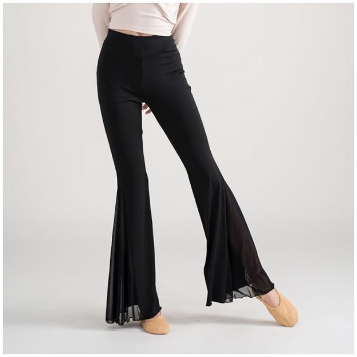 Quần ống rộng múa cổ điển lưới sang trọng, quần múa giảm béo, quần áo tập, hình múa Trung Hoa, q