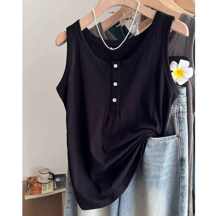 Lan Camisole Bông Tuyết Cotton Kích Thước Lớn, Phù Hợp Mặc Bên Trong Hoặc Bên Ngoài