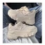 Giày bố cao cấp đế dày lưới thoáng khí màu trắng dành cho nữ mùa xuân Giày bố đế dày đế dày phiên b