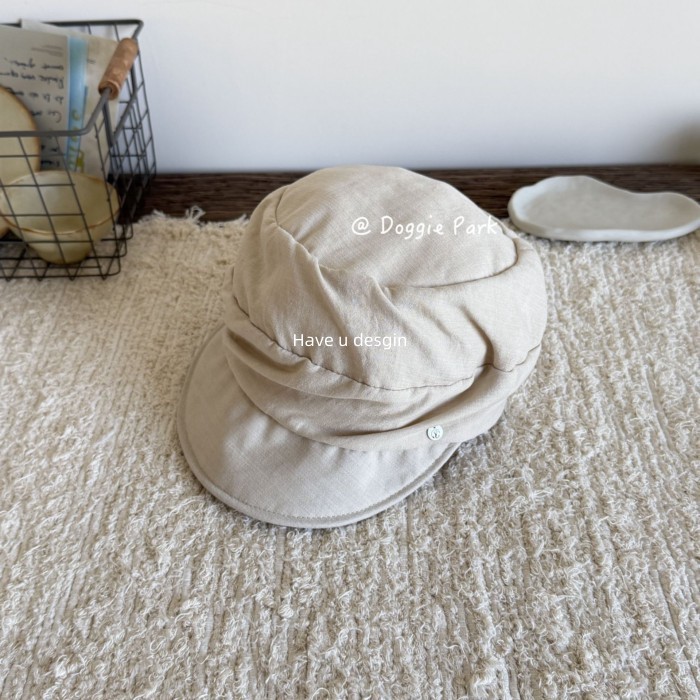 Beret vải lanh cotton phong cách Nhật Bản, thoáng mát cho mùa xuân hè