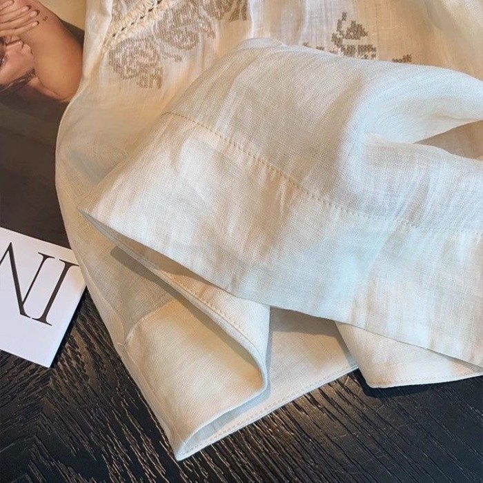 Áo Vest Thêu Hoa Trung Quốc Không Tay Mùa Hè Nữ Phong Cách Mới Retro Siêu Cổ Tròn Cổ Tính Khí Áo