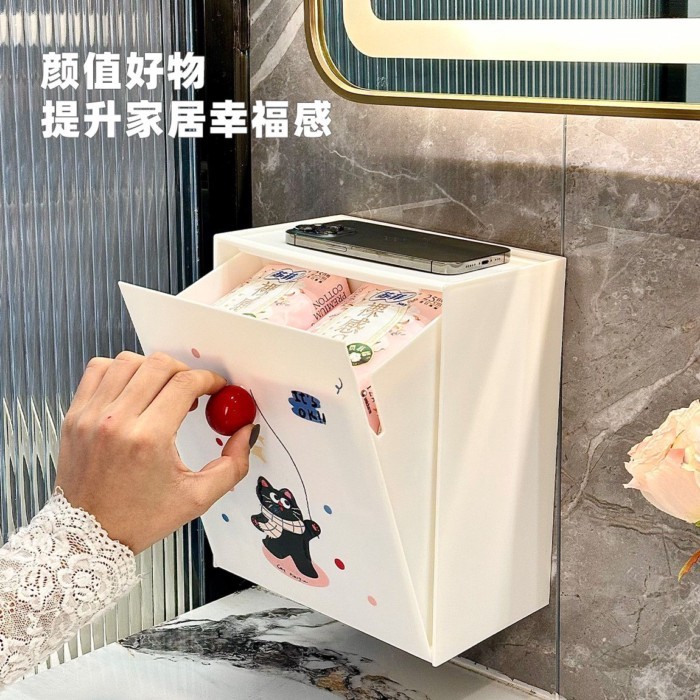 Hộp Bảo Quản Nhà Vệ Sinh Phòng Tắm Vệ Sinh Chống Thấm Nước Đục Lỗ Khăn Ăn Vệ Sinh Giá Treo Tường