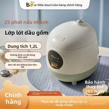 【1456Mọi Người Khen Ngợi】Nồi cơm điện thương hiệu Bear1.2L Nồi cơm điện nhỏ cho một hoặc hai người, nồi cơm điện mini ch