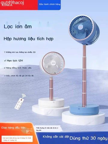 [GIÁ SỐC] Quạt điện Konka, lưu khí, quạt đứng gia dụng, không cần lắp đặt, có thể thu gọn, gấp lại