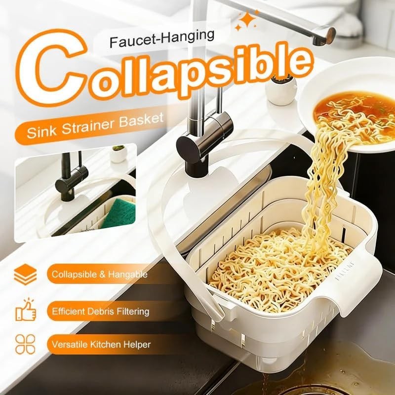Nhà Bếp Mới Gấp Bồn Rửa Lọc Thoát Nước Bát Chống Rò Rỉ Lọc Có Thể Thu Vào Giỏ Treo Có Thể Điều Chỉnh Bồn Rửa Thoát Nước Giỏ Phụ Kiện Gia Đình