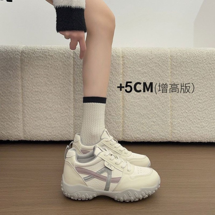 Giày rèn luyện đạo đức đa năng tăng chiều cao vô hình 5cm dành cho nữ thể thao xuân thu và giày for