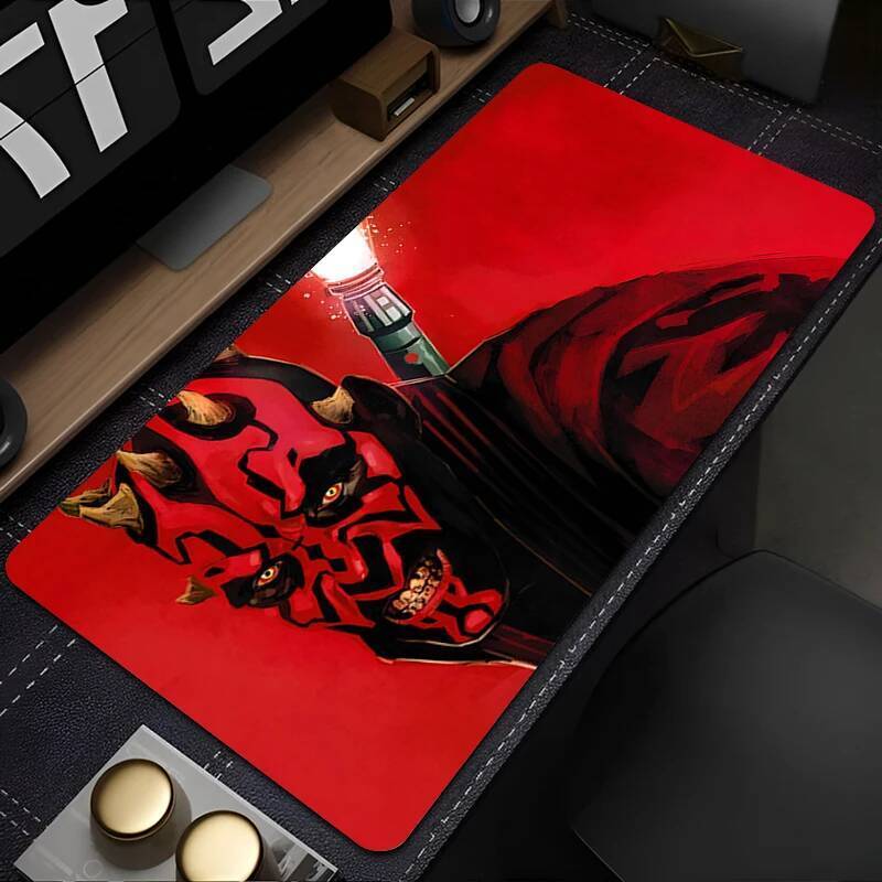Miếng Lót Chuột Nhiều Kích Thước Game Thủ Bàn Phím Miếng Lót Chiến Tranh Giữa Các Vì Sao Darth Maul Để Bàn Thảm Mở Rộng Mausepad Văn Phòng PC Phụ Kiện Chơi Game Mousepad