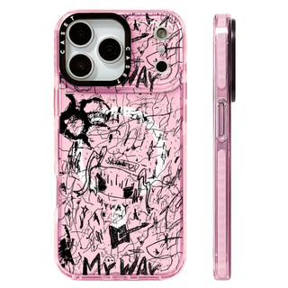 Đen Bập bênh Cô Gái Tranh Graffiti Ốp Lưng Sạc Từ Tính Không Dây Tương Thích Cho IPhone 12 13 14151617ProMax Cover 17 AIR Silicone Mềm Trong Suốt Ốp Lưng Chống Sốc