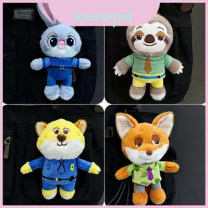 Móc khóa sang trọng Judy Nick Sloth dễ thương và Benjamin để trang trí ba lô