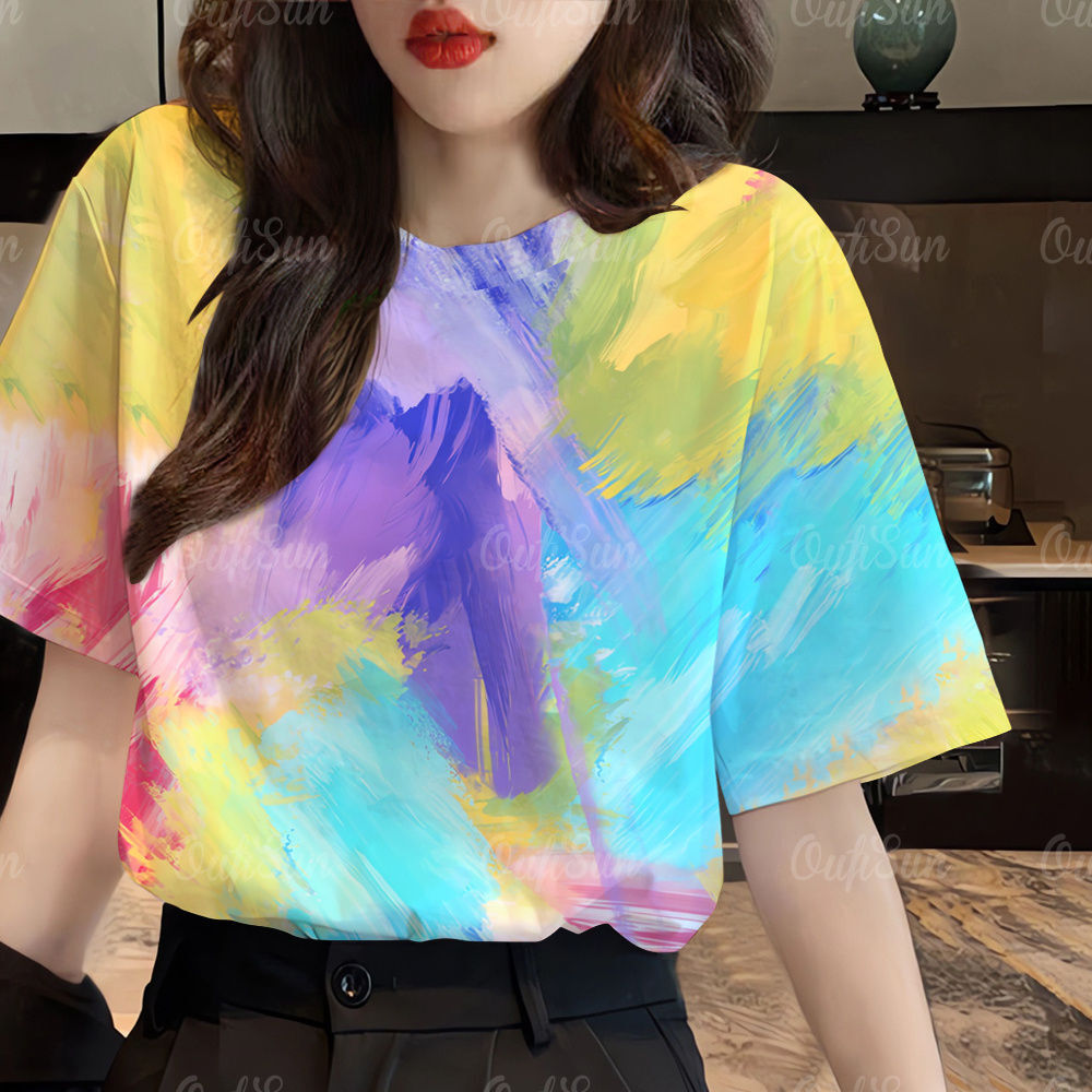 Áo thun in họa tiết dành cho ngày Songkran, thiết kế mới, thoải mái và thoáng khí.