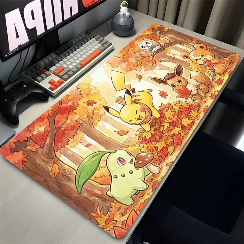Miếng Lót Chuột Chơi Game PC Phụ Kiện Pikachu Game Thủ Cabiner Bàn Phím Thảm XXL P-pokine Để Bàn Chuột Thảm Thảm Kawaii Cao Su Mousepad
