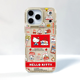 Phim Hoạt Hình Hello Kitty Miếng Dán Kỳ Nghỉ Ốp Lưng Tương Thích Cho IPhone 12 13 14 15 16 17ProMax 1213Mini CoverX XR XSMax Silicone Mềm Trong Suốt SE 2022 6 7 8 Plus 17 AIR Vỏ Chống Sốc