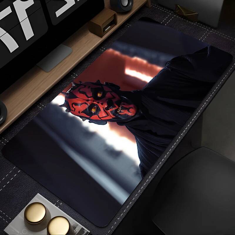 Miếng Lót Chuột Nhiều Kích Thước Game Thủ Bàn Phím Miếng Lót Chiến Tranh Giữa Các Vì Sao Darth Maul Để Bàn Thảm Mở Rộng Mausepad Văn Phòng PC Phụ Kiện Chơi Game Mousepad