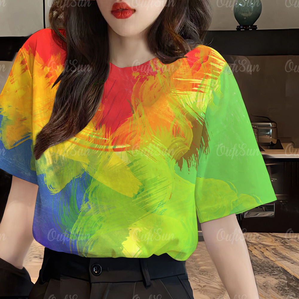 Áo thun in họa tiết dành cho ngày Songkran, thiết kế mới, thoải mái và thoáng khí.