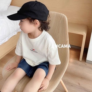 Áo thun ngắn tay bé trai nguyên chất cotton mùa hè mỏng thương hiệu thoáng mát đẹp trai dáng rộng m