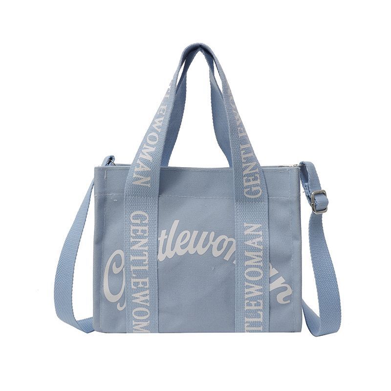 Mới Niche Chính Hãng GW Chữ Canvas Nhỏ Túi Vuông Di Động Đeo Vai Đeo Ngang Ví Đựng Tiền Xu Túi Mua Sắm