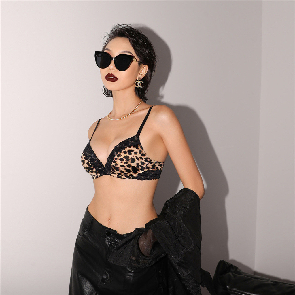 Áo Ngực Push-Up In Họa Tiết Da Báo - Cups Mỏng, Ren Tinh tế