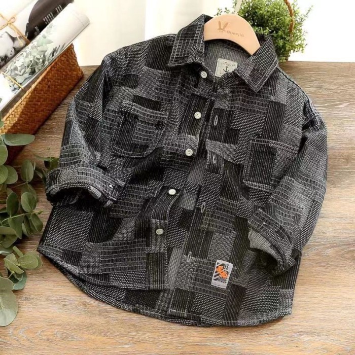 Áo khoác denim bé trai Hàn Quốc mới Áo khoác thời trang xuân thu Đồ trẻ em thoải mái