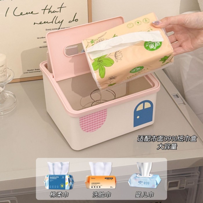 Hộp Đựng Khăn Giấy Dễ Thương Sáng Tạo Điều Khiển Từ Xa Hộp Bảo Quản Máy Tính Để Bàn Hộp Đựng Giấy