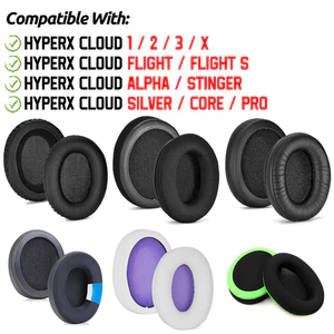 Dành cho HyperX Cloud Flight / Flight S / 1 2 3 I II III / X CloudX / Stinger / Alpha / Bạc / Core / Pro Tai nghe Earpads Đệm Tai nghe Bọt biển Tai nghe Earmuffs Vỏ thay thế