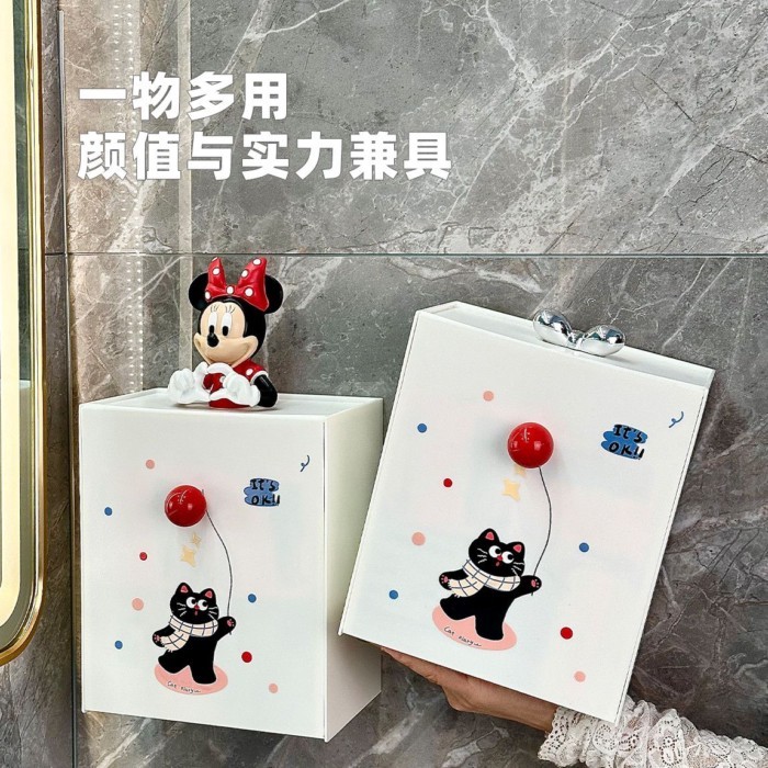 Hộp Bảo Quản Nhà Vệ Sinh Phòng Tắm Vệ Sinh Chống Thấm Nước Đục Lỗ Khăn Ăn Vệ Sinh Giá Treo Tường