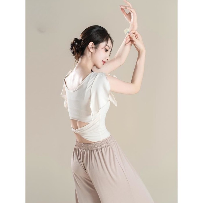 Múa Cổ Điển Khiêu Vũ Hiện Đại Quần Áo Ngắn Tay Áo Cho Nữ Múa Trung Hoa Ballet Cổ Điển Cơ Thể Và