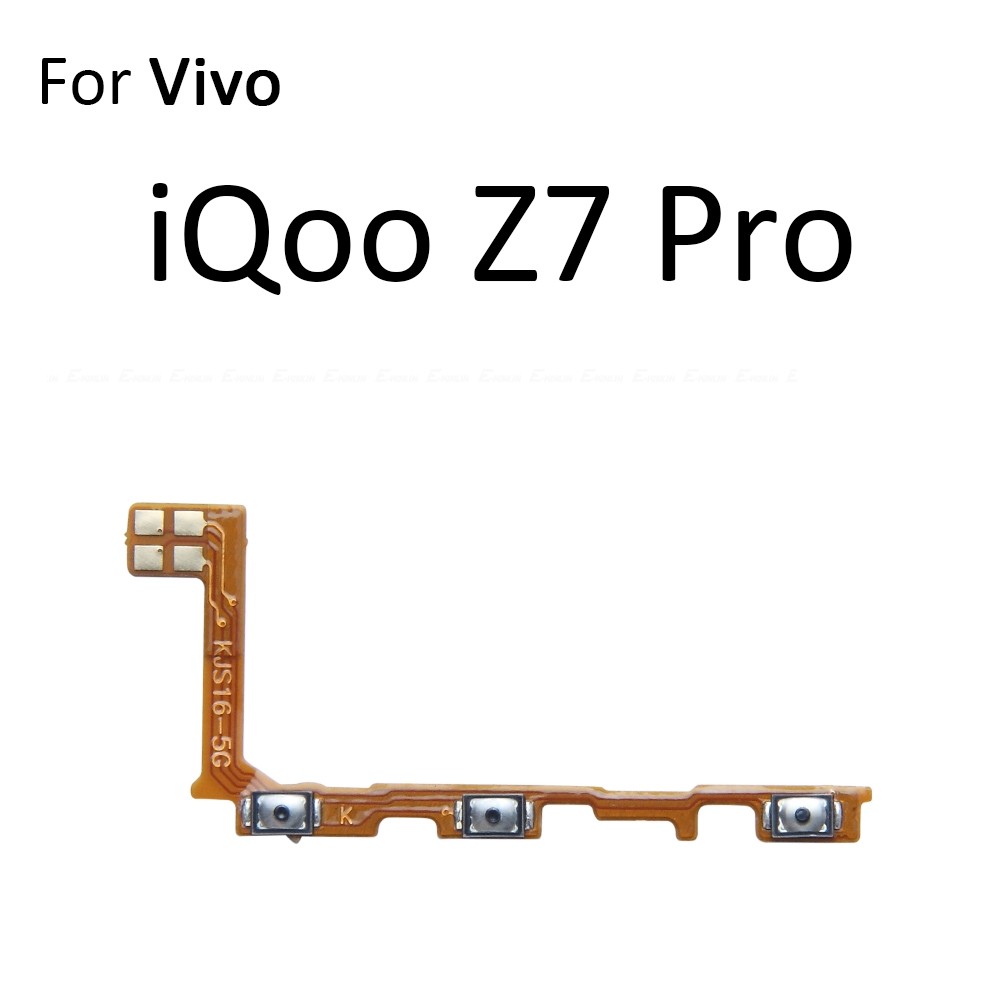 Tắt Tiếng Công Tắc Chìa Khóa Nguồn Ruy Băng Cho Vivo iQoo Z6 Z7 Z7i Z7x Z8 Z8x Z9s Z9x Z9 Pro Plus Lite Turbo Điều Khiển Nút Âm Lượng Cáp Mềm Thay Thế Các Bộ Phận