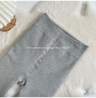 Tất Legging Nữ Thu Đông Với Lót Lông Cừu, Thiết Kế Phẳng