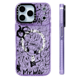 Đen Bập bênh Cô Gái Tranh Graffiti Ốp Lưng Sạc Từ Tính Không Dây Tương Thích Cho IPhone 12 13 14151617ProMax Cover 17 AIR Silicone Mềm Trong Suốt Ốp Lưng Chống Sốc