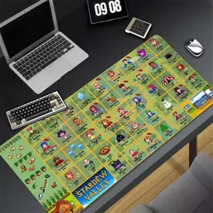 Miếng Lót Chuột Pixel Art Kawaii Anime Để Bàn Thảm PC Sstardew Valley Lịch Mousepad Laptop Hoạt Hình Dễ Thương Bàn Phím Miếng Lót XXL Chuột Thảm