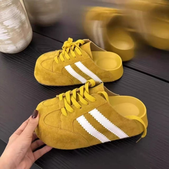 Giày lười buộc dây phong cách Hàn Quốc thời trang xuân hè đa năng bên trong tăng chiều cao đế mềm m