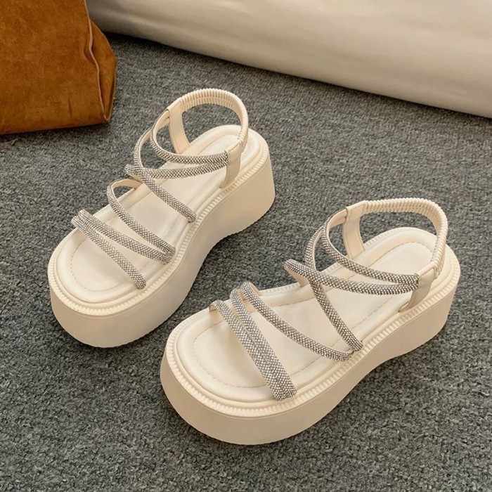 Giày sandal La Mã đế dày đẹp cho nữ mặc váy