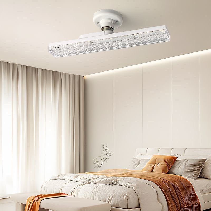 Bóng đèn LED dải pha lê 24W Bảo vệ mắt Đèn ba màu có thể điều chỉnh độ sáng AC 220V E27 Ổ cắm trong nhà Đèn tường hình chữ nhật pha lê Acrylic Chiếu sáng trang trí cho gia đình