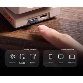 Loa Bluetooth Divoom Minitoo, vật trang trí để bàn phong cách retro, màn hình hiển thị