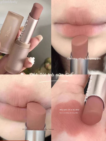 [Mẫu mới] Son trà sữa nude~son dành nữ, tông nude lì nhung, màu quế và đậu đỏ, giá cả phải chăng ch