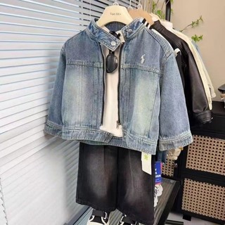 Áo khoác denim bé trai, áo khoác thời trang, giản dị cho trẻ trung và lớn, áo khoác đẹp