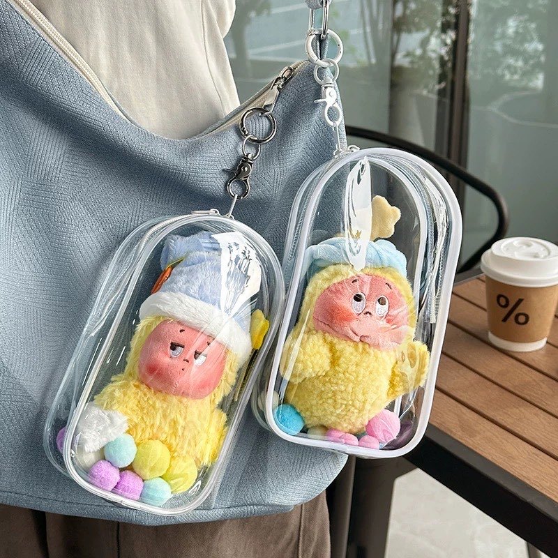 18CM Chúng Tôi Là Twinkle Twinkle Series Búp Bê Ốp Lưng Đa Năng Trong Suốt Chống Thấm Nước Bảo Vệ Búp Bê Sang Trọng HD Trong Suốt Hộp Bảo Quản Vinyl Hình Mặt Dây Chuyền Túi