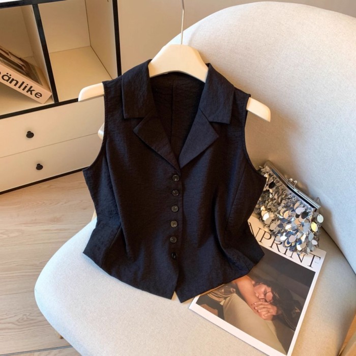 Áo Vest Không Tay Đa Năng Thời Trang Hàn Quốc Nữ Mùa Hè Phong Cách Mới Niche Đa Năng Slim Top