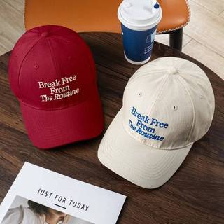 Mũ Bóng Chày Màu Trơn Thêu Nữ Mũ Bóng Chày Vintage Chữ Có Thể Điều Chỉnh Snapback Mũ Chống Nắng Nam Cổ Cong Mái Vòm Vịt Lưỡi Mũ