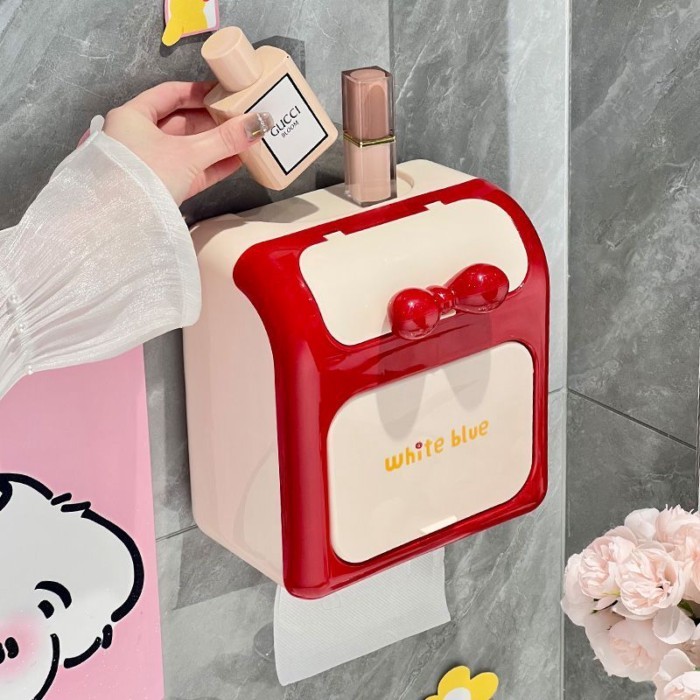 Hộp Giấy Vệ Sinh Đục Lỗ Vệ Sinh Khăn Giấy Chống Thấm Nước Hộp Giấy Phòng Tắm Giá Treo Tường