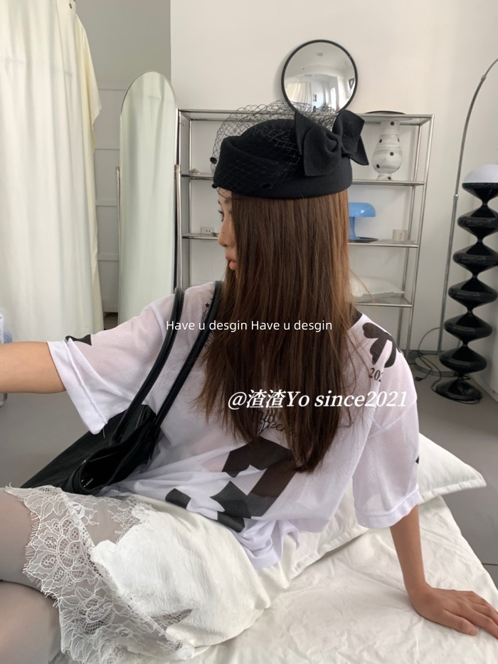 Have u desgin Hàn Quốc Retro Hepburn Phong Cách Gạc Beret Nữ Pháp Cao Cấp Sang Trọng Mũ Hình Bát Giác Tiếp Viên Mũ Top Hat