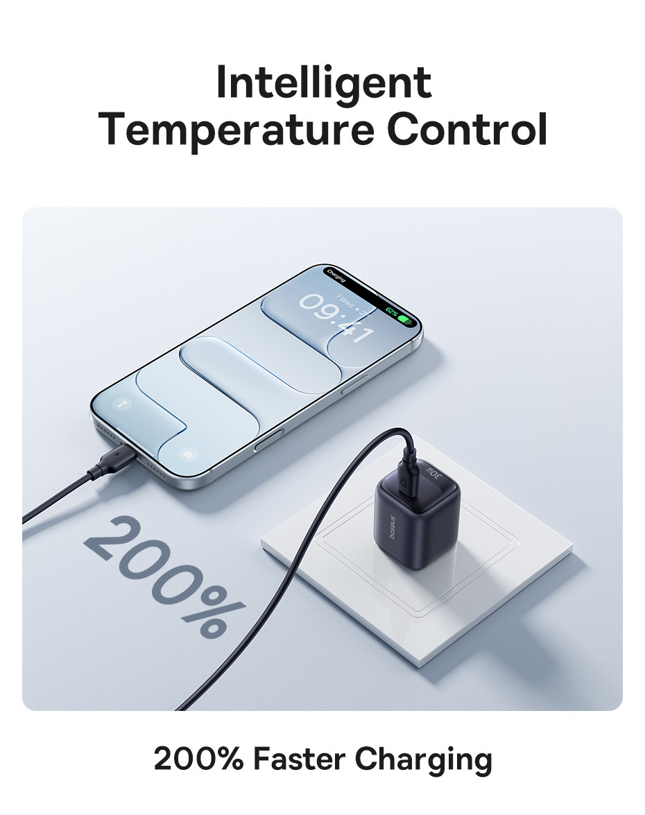 Chip kiểm soát nhiệt độ an toàn trên củ sạc Baseus